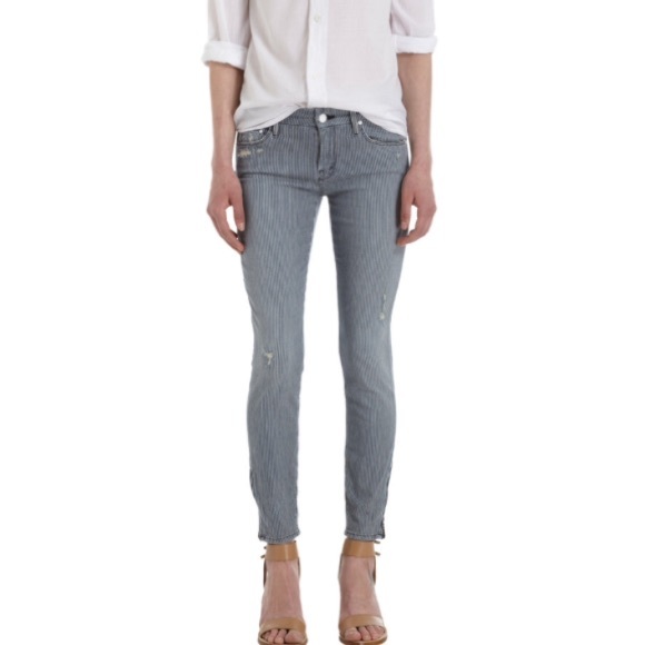 mother jeans with stripe
